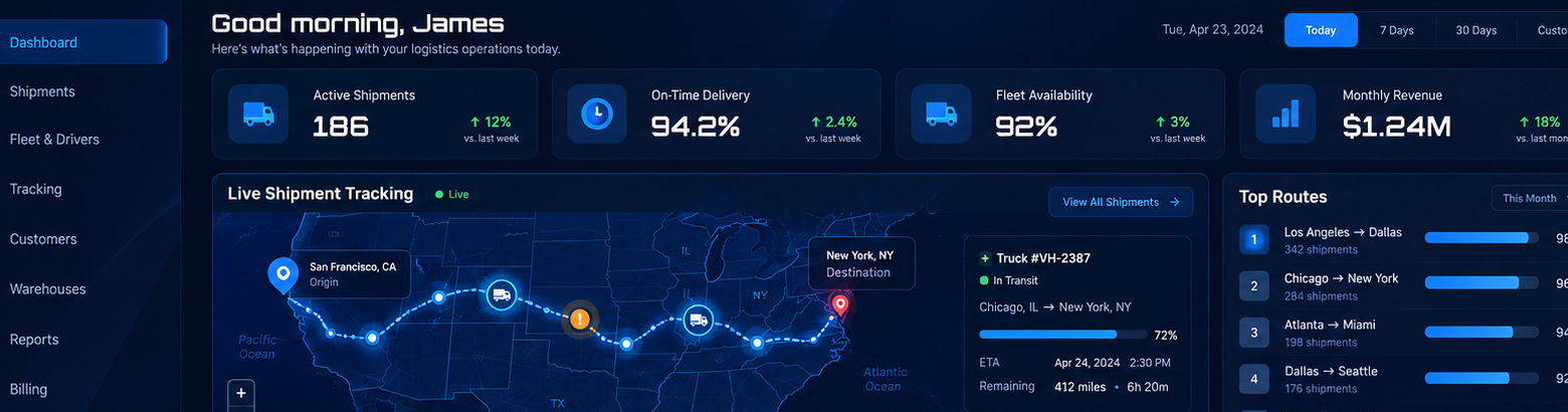 vertexfreight KPI dashboard crop